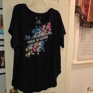 Xersion Black 'Force of Nature' Graphic Tee